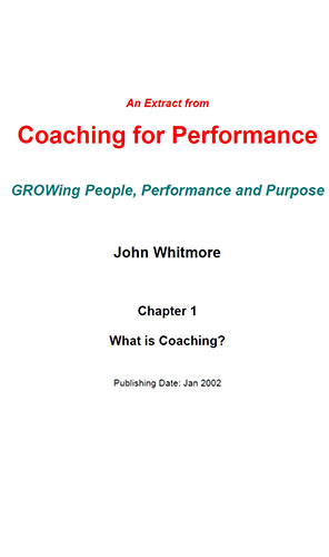 «Coaching for performance» by John Whitmore